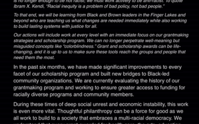 Community Foundation Commitment to Anti-Racism Work